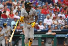 Athletics slug 8 HRs vs. Phillies, most by team since 1999