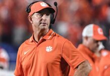 Clemson coach Dabo Swinney was banned from voting in the election