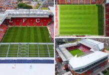 Work is STILL continuing on Liverpool’s Anfield Road Stand – and a new pitch! – Liverpool FC