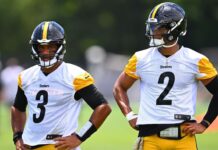 Steelers quarterback Russell Wilson is listed as the No. 1 quarterback, and will not play against the Texans.