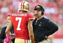 Jim Harbaugh: Colin Kaepernick won’t coach Chargers this year
