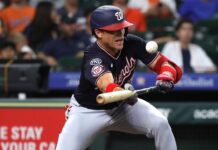 Nationals place CF Alex Call (foot) on 10-day injured list