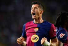 Barcelona boss Flick lauds Lewandowski after prolific LaLiga start