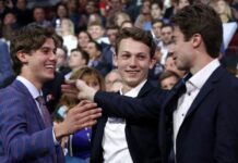 Jack, Luke, Quinn Hughes on NHL 25 cover in first for brothers