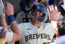 Brewers add outfielder Brewer Hicklen to major league roster