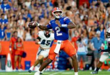 DJ Lagway broke Florida’s freshman passing record in debut