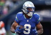 Seahawks list RB Kenneth Walker III, RT George Fant as doubtful