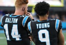 Panthers sticking with Dalton after Young shines late in loss