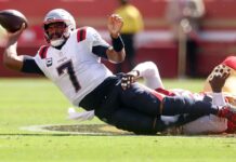 Patriots’ Jerod Mayo sticking with Jacoby Brissett as starting QB