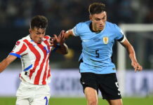 New Manchester United signing Manuel Ugarte puts in combative performance for Uruguay – Man United News And Transfer News