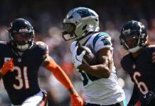 Panthers’ Chuba Hubbard races 38 yards for TD vs. Bears
