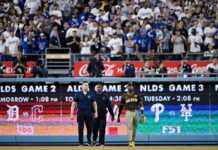 Padres-Dodgers NLDS Game 2 delayed after fans throw objects on field