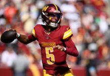 Captain Jayden Daniels will miss training, and the situation remains uncertain