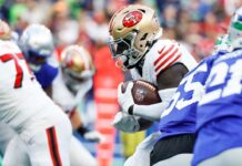 49ers’ Deebo Samuel Sr. scores on 76 yards