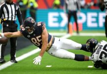 Bears’ Cole Kmet catches 2 TDs from Caleb Williams