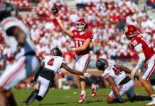 QB Jackson Arnold starts for Oklahoma at No. 18 Ole Miss