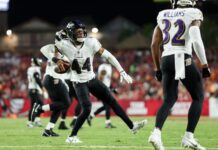 Ravens CB Marlon Humphrey’s big game ends with knee injury