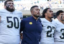 Notre Dame Fighting Irish dominate New Jersey Midshipmen