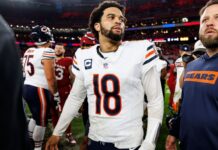Caleb Williams tweaks ankle on final play of Bears’ loss to Cards